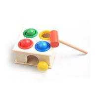 สินค้าขายดี Baby Beat Toys Wooden Hammering Ball Wooden Hammer Box Educational Toy