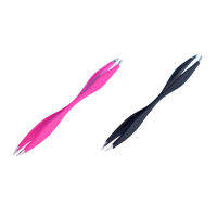 1piece Double Ends Eyebrow Tweezer Tweezers Makeup Tools Anti-Static Eyelash Extension Pincet For Maquiagem Rose Beauty Brainbow 1piece