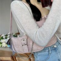 겨드랑이 가방 Womens Shoulder Bags Vintage Solid Color Underarm Bag Chain Designer Crossbody Bags Girls Handbags and Purse Сумка у2к