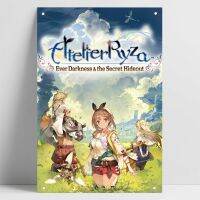 โปสเตอร์โพลีคาร์บอเนตสวิตช์เกม Atelier Ryza ภาพวาดรูปกระป๋องป้ายดีบุกป้ายโลหะตกแต่งผนัง-M10