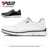 PGM Golf Men Shoes Breathable Vent Soft Microfiber Leather Ultra-light Spin Shoelace Anti-side Slip Nail Gym Sport Sneaker XZ198