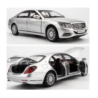 1:32 Maybach S600 Diecast Vehicle Car Models Doors Can Open High Simulation Vehicle Toy with Light Music Pull Back Gift For Kids