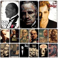 MISES American Movie The Godfather Metal Tin Sign Bar Cafe Club Metal Poster Rusty Metal Sign Wall Metal Plate Industrial Decor