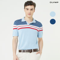 OLYMP Level Five Casual Polo เสื้อโปโล ลายทาง ทรงพอดีตัว