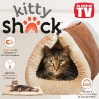 บ้านแมว ที่นอนแมว เบาะนอนคอนโดแมวKitty Shack 2 In 1-04-oct-J1