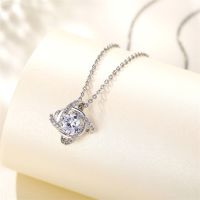 [COD] four-leaf clover zircon necklace micro-inlaid clavicle chain Dong womens only collar