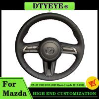 Car Steering Wheel Cover For Mazda CX-30 CX30 Mazda 3 Axela 2019-2020 Customized DIY Car Accessory Original Steering Wheel Braid Steering Wheels Acces