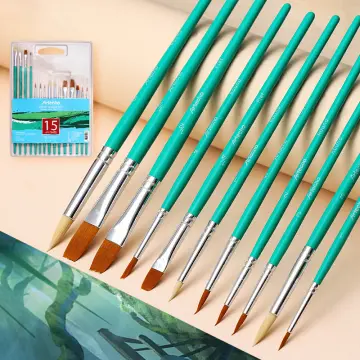 Transon Art Painting Brush Assorted Set of 12 for Acrylic Watercolor Gouache Hobby Painting