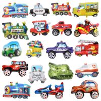 Cartoon Car Balloons Fire Truck Train Foil Balloon Baby Shower Birthday Party Decorations Kids Kids Holiday Toys Helium Ball Balloons