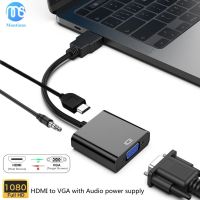 HD 1080P HDMI To VGA Cable Converter With AUX USB HDMI Male To VGA Female Converter Adapter for Tablet laptop PC TV Projector