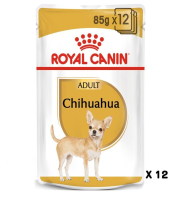 Royal Canin Adult Chihuahua Pouch อาหารเปียก แบบซอง สำหรับสุนัขสายพันธุ์ชิวาวาโตเต็มวัย 85 x 12ซอง