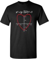 Love Heart Equation Math Graphic Mens Ladies Funny Valentines Day T Shirt