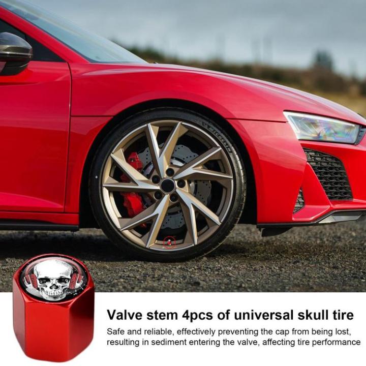 valve-stem-caps-aluminum-alloy-skull-shape-car-valve-caps-4pcs-universal-rustproof-tire-accessories-for-auto-car-automotive-truck-vehicle-useful