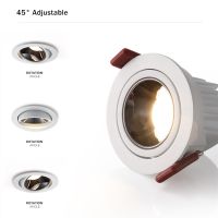 Round Anti-glare Downlight Led Recessed Ceiling Lamp Spot Lamp COB 7W 12W Dimmable Spot Led AC 110V 220V For Home Stores Office