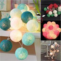 USB 20 LEDs Cotton Ball Globe String Fairy Lights Bedroom Hari Raya