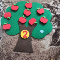 StarryBaby Apple Tree การศึกษาของเล่นเด็กไม่ทอปริศนา handmade DIY ของเล่นคณิตศาสตร์