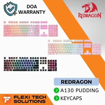 Redragon A130 Pudding Keycaps, 104 Keys Standard Doubleshot PBT