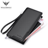 WILLIAMPOLO wallet Men Anti-theft brush leather male multi-card position large capacity simple men wallet