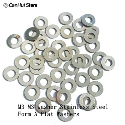 100pcs M3 washer Stainless Steel Form A Flat Washers To Fit Metric Bolt Screws Hardware M3 Stainless Steel Flat Machine Washer Nails  Screws Fasteners