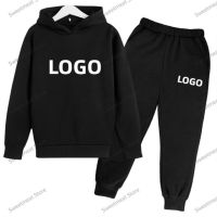 New Product Custom LOGO Child Tracksuit 2Piece Set Boys Girls Fleece Kid Sportswear 4 To14 Years For Teenagers Jogging Hoodies + Sweatpants