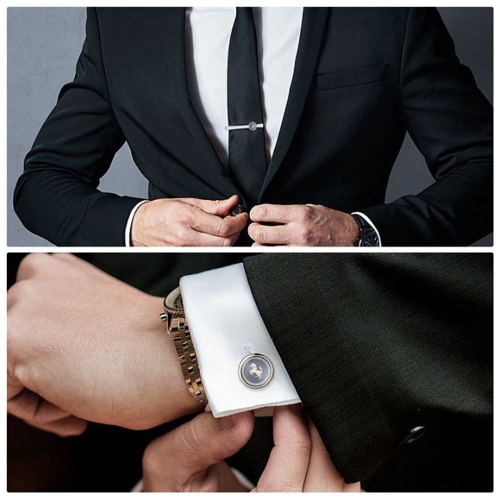 luxury-cufflinks-tie-คลิปชุดชายเสื้อ-cufflinks-สำหรับบุรุษงานแต่งงานผู้เข้าพักของขวัญ-blue-horse-men-cuffs-tie-คลิปทองแดงพ-เครื่องประดับ-yrrey