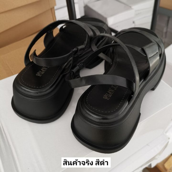 พร้อมส่งจากไทย-cross-strap-roman-รองเท้ารัดส้นสายคาดเล็ก-สไตล์เกาหลี-พื้นสูง-6-ซม
