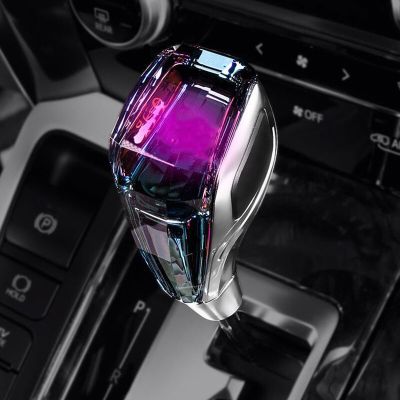 Camry หัวเกียร์เกียร์คริสตัล LED สำหรับแต่งรถ,อุปกรณ์เสริมรถยนต์หัวคันเกียร์อเนกประสงค์เจ็ดสีสำหรับแต่งรถ
