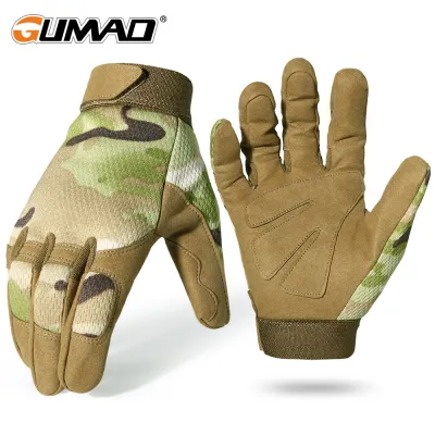 Multicam Outdoor Tactical Gloves Army Military Bicycle Hiking Climbing Shooting Paintball Camo Sport Full Finger Glove