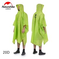 Naturehike Single Person Poncho Raincoat Backpack Cover Outdoor Awning Camping Mini Tarp Sun Shelter 20D Silicone 210T Taffeta