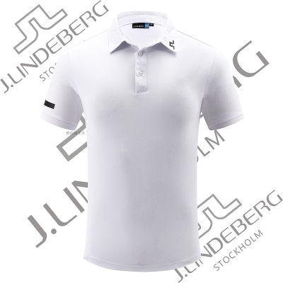 J.LINDEBERG Golf สั้นเสื้อยืดชายฤดูร้อนลูกกอล์ฟ Quick-Drying เสื้อโปโลชุดกีฬาเสื้อ