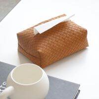 สำนักงานบ้านสานเนื้อเยื่อหนังกล่อง Chic แบบพกพาที่ยึดกระดาษตกแต่งร้านอาหาร Napkin Dispenser