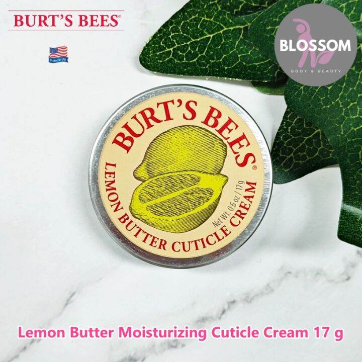 Burt's Bees Lemon Butter Moisturizing Cuticle Cream 17 g ครีมให้ความชุ่มชื้น ฟื้นฟูมือที่แห้ง