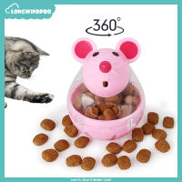 Mouse Tumbler Cat Feeder Leaking Food Balls Pet Dog Cat Fun Game Treat Dispenser Toy for Pet Playing Training Food Tool Fun Bowl