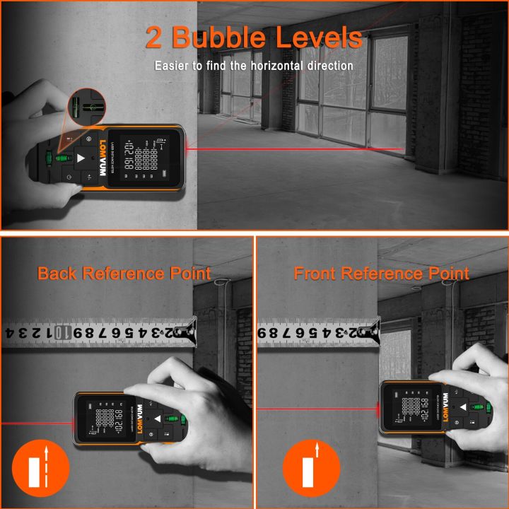 lomvum-เลเซอร์ดิจิตัลสายวัด50เมตรเลเซอร์วัดระยะทางถูกต้องการก่อสร้างเครื่องวัดเมตรรูเล็ตอุปกรณ์หาพิกัด-trena-lazer