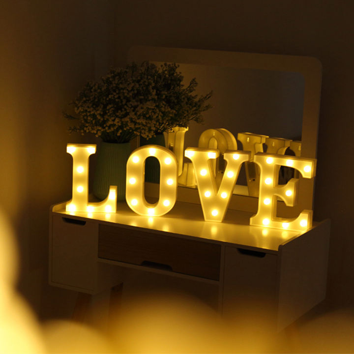 ตัวอักษรเรืองแสงความรัก3d-led-22ซม-ไฟกลางคืนโคมไฟแขวนติดผนังสำหรับตกแต่งงานแต่งงานในร่มกลางแจ้ง