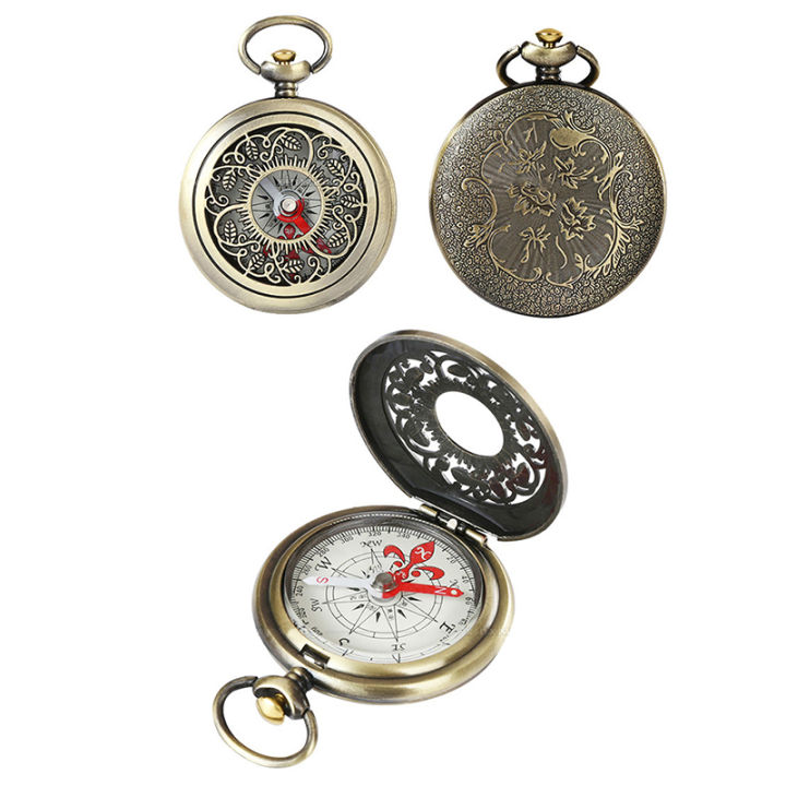 guliang630976-vintage-bronze-เข็มทิศกระเป๋านาฬิกาออกแบบกลางแจ้งเดินป่านำทางของขวัญใหม่