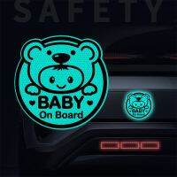 สติกเกอร์สะท้อนสูงรถ Baby On Board น่ารักสำหรับติดหน้าต่างรถเกรดความเข้มสูงป้ายเตือนเพื่อความปลอดภัยขับรถกลางคืน Decals Nice Been