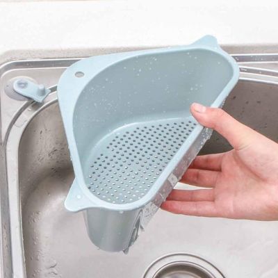 ☋✾✐ Triangular Sink Drain Shelf Drain Rack Multifunctional Storage Holders Sucker Kitchen Drain Holder Suction Cup Sink Shelf Tools