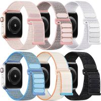 【HOT】✒✥▲ Tali nilon untuk jam tangan Apple tali 44mm 40mm 45mm 41mm 49mm 42mm 38mm gelang Correa iwatch seri Ultra 8 7 6 5 3 Band