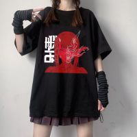 Anime Tshirt Tee Aesthetic Loose Tshirt Gothic Tshirts Clothes Gildan