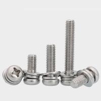 316 Stainless Steel Round Head Cross Bolt Pan Head Combination Screw Gasket Combination M2.5 M3 M4 M5 M6 M8