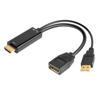 พอร์ต Usb 4K Hdmi ตัวผู้ไปเป็นพอร์ตแสดงผลแบบ Dp ตัวแปลงอุปกรณ์อะแดปเตอร์ Hdmi เป็น Dp Active Usb Power Supply G99b