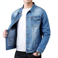 Jacket Mens Casual Cotton Black Denim Jaqueta Jeans Masculina Slim Washed Retro Classic Blue Jeans Coat Male Men Clothing