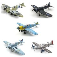 4D 1/48 WW II Fighter BF-109 Spitfire F4U Hurricane P-51 Assembly Puzzle Model Military Airplane Toy