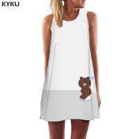 【YF】 KYKU Animal Dress Women Cute Sundress Clever Boho Womens Clothing Elegant New Cool Fashion