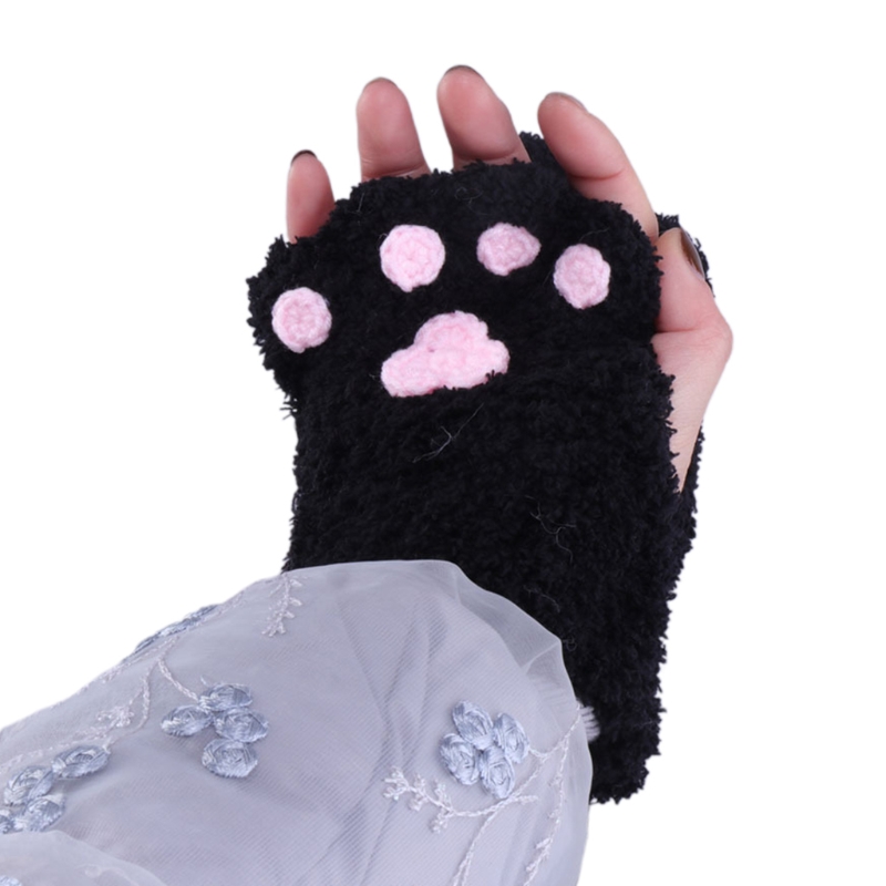 Animal Cartoon Paw Gloves Plush Keep Warm Claws Mittens Dinosaur Bear Cosplay 