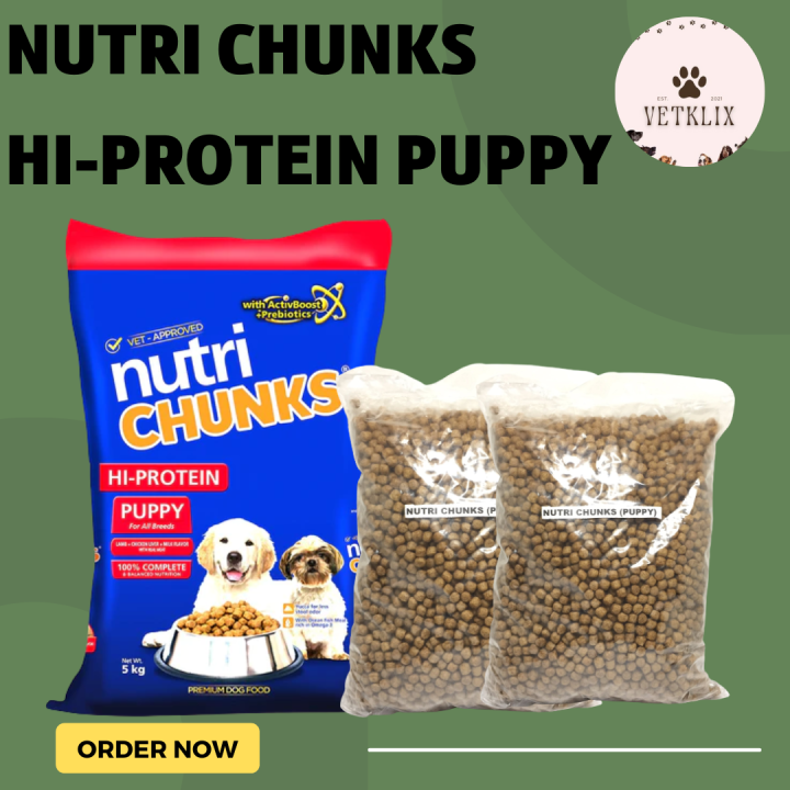 [VETKLIX] 2kg Nutri Chunks HiProtein Puppy / Dog Food Lazada PH