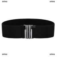 Womens Lady Fashion Elastic Cinch Belt Wide Stretch Waist Band Clasp Buckle[pufang]