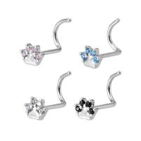 1PC Claw Surgical Steel Crystal Nose Septum Piercing Studs 20G Mini Nose Ring Earrings Studs Body Piering Jewelry For Women