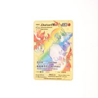 Pokemon Metal Card Pokmon Espa ñ A Letters V Vmax Pok é Mon Pikachu Charizard Game Gold Iron Collection Card Children 39;s Toy